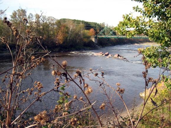 Chardons, rivière et pont