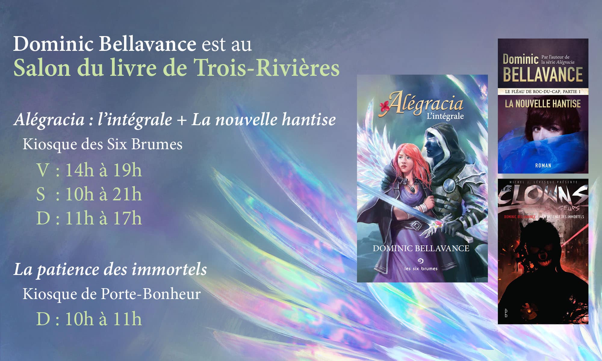 Dominic Bellavance au Salon du livre de Trois-Rivières