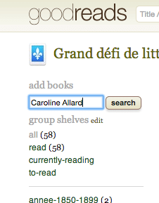 Ici, on recherche un livre de Caroline Allard.