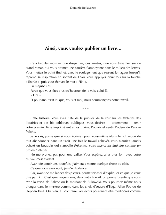 Présentez votre manuscrit littéraire comme un pro en 5 étapes • Dominic
