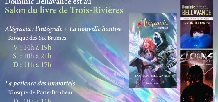Dominic Bellavance au Salon du livre de Trois-Rivières