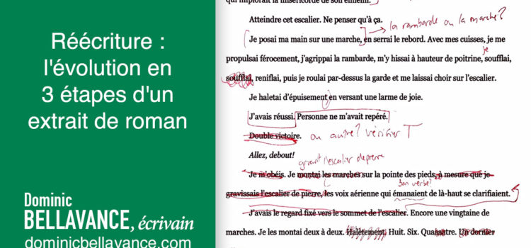 Réécriture : l'évolution en 3 étapes d'un extrait de roman