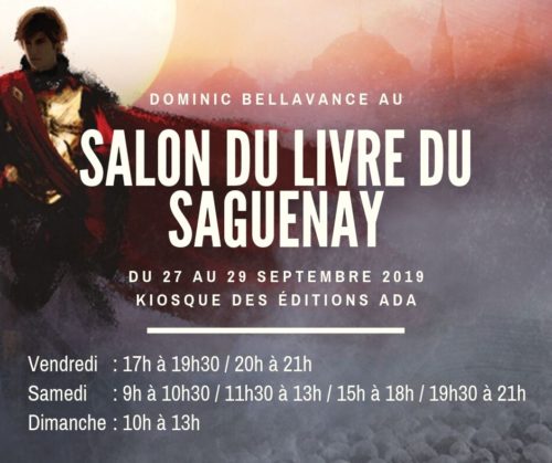 Dominic Bellavance au Salon du livre du Saguenay 2019